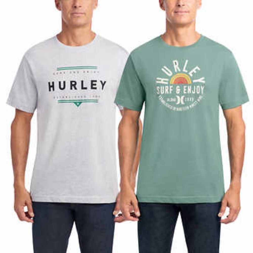 Hurley Men's Graphic Tee, 2-Pack